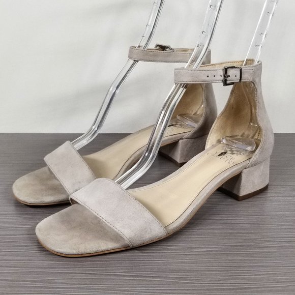 Vince Camuto Sasseta Sandal, Bone Suede, Womens Size 7.5 M / 37.5 - Picture 3 of 12